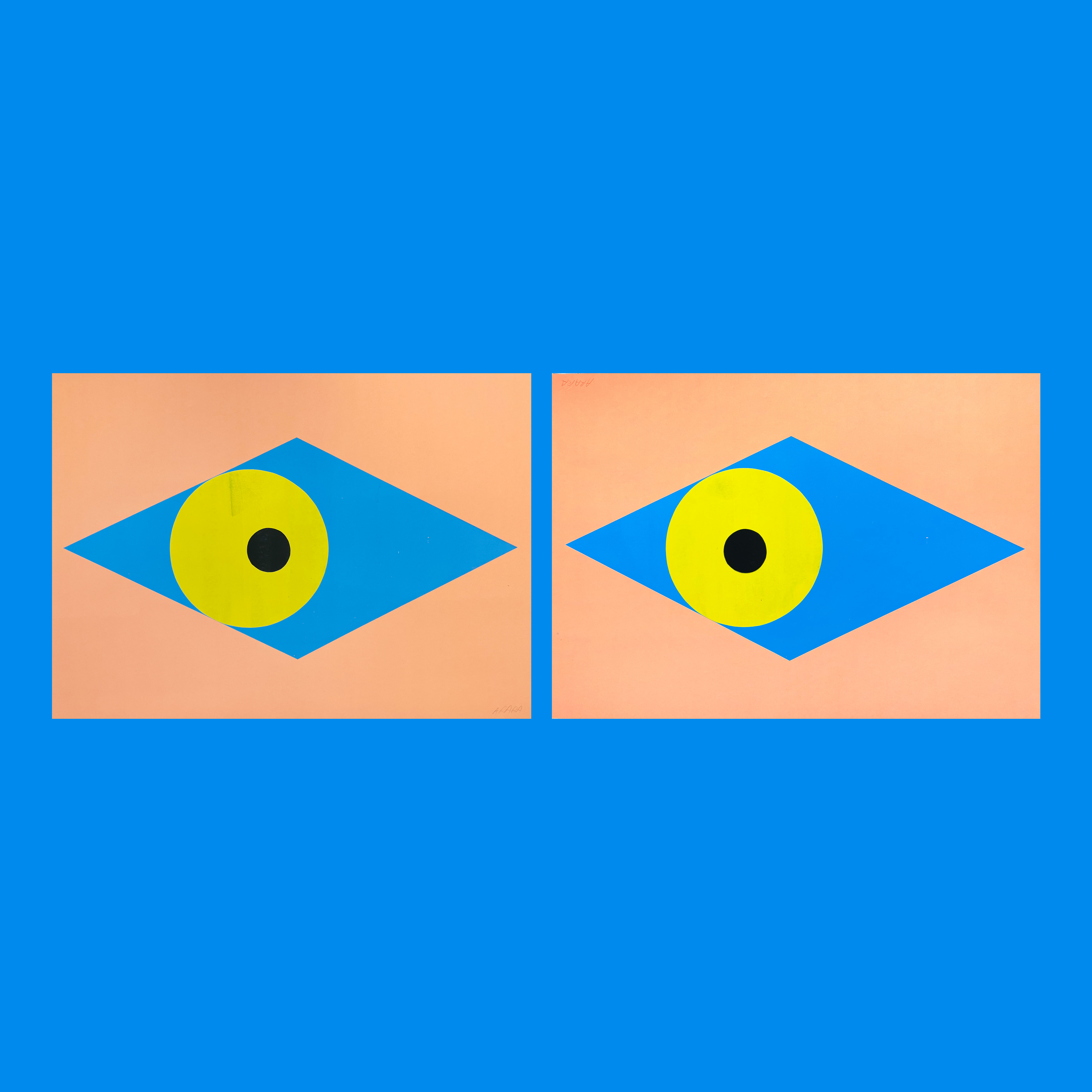 Poster 4 (V.2 diptych) Azul