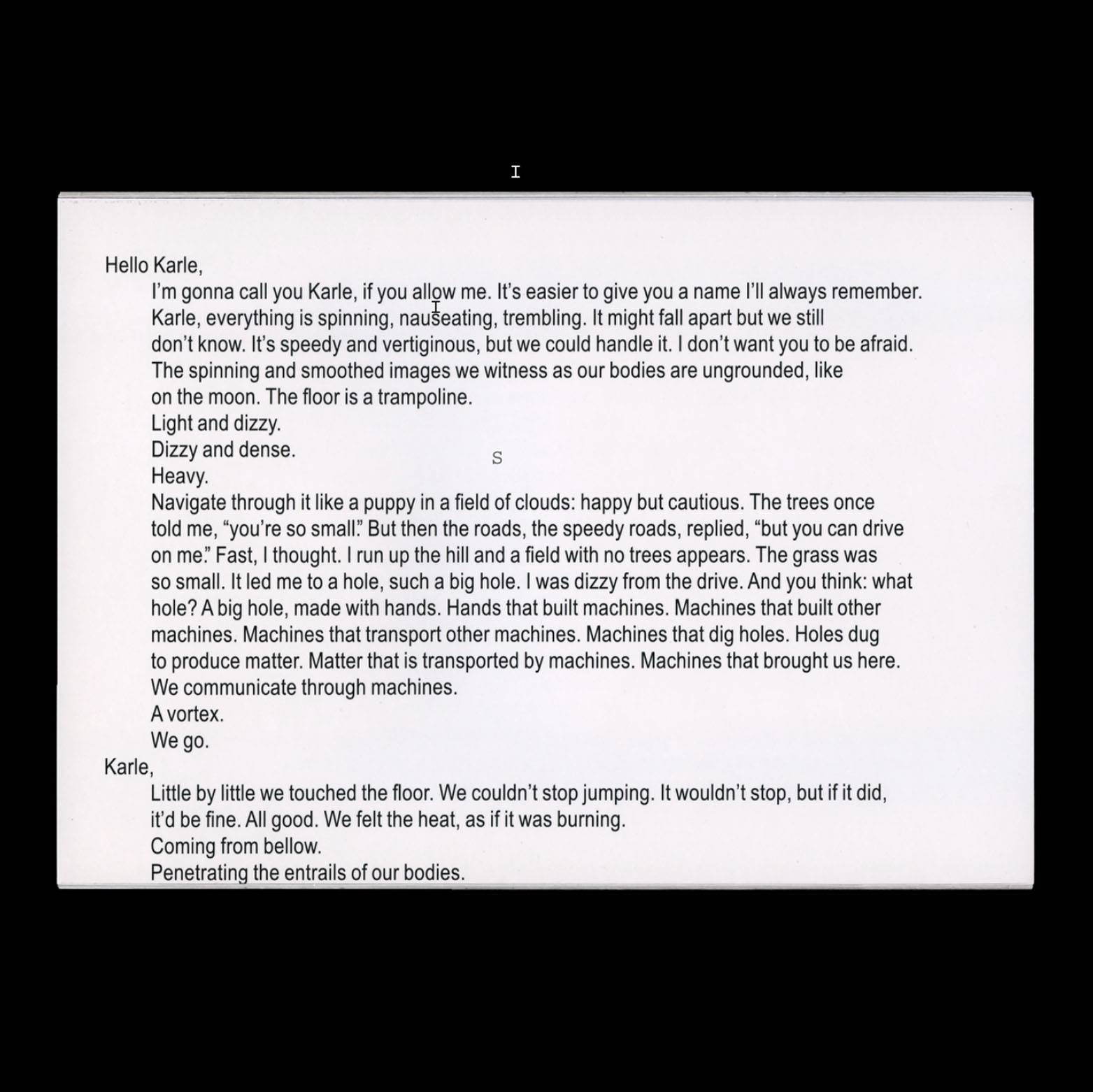  Karle: Letters