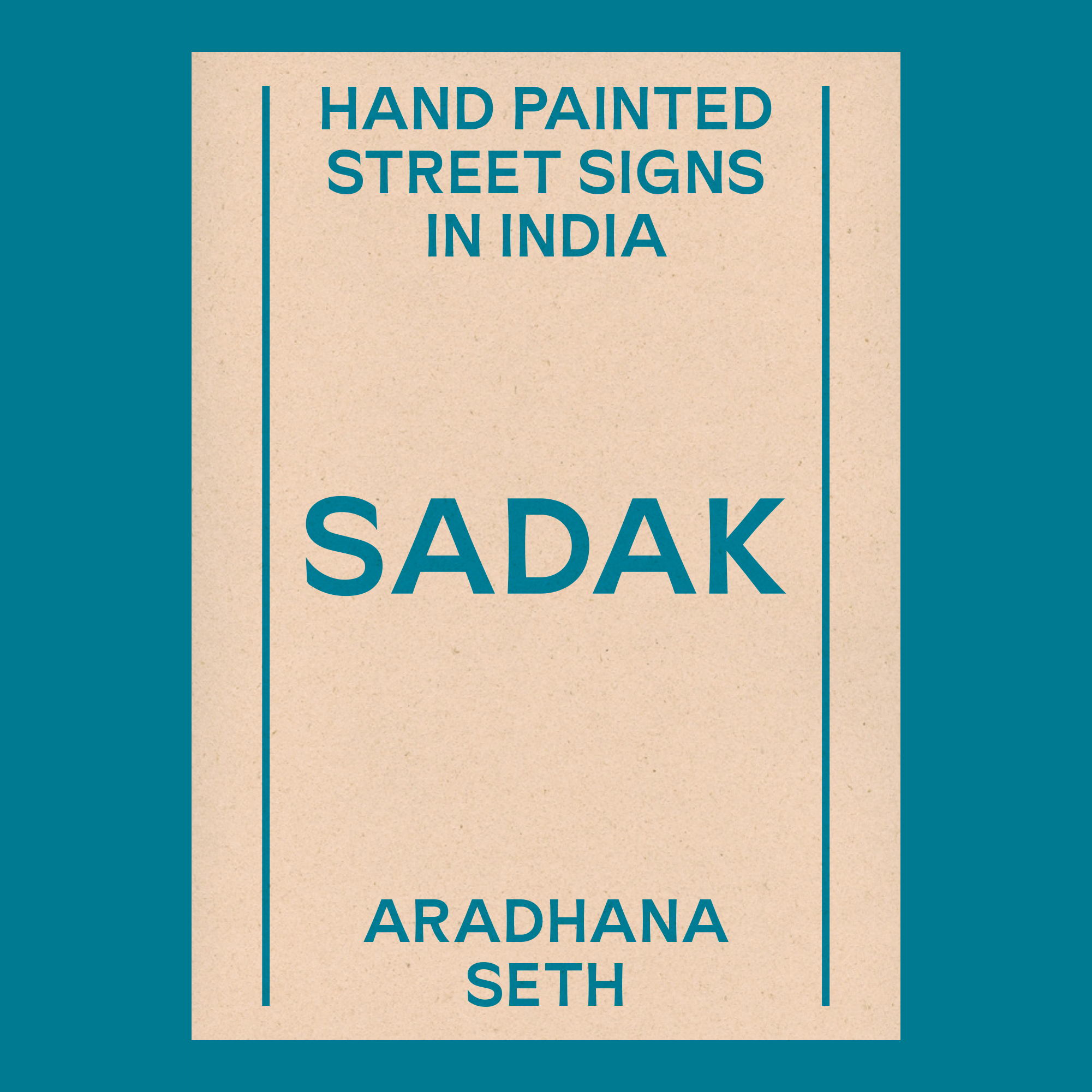 Sadak  Hand painted street signs in India